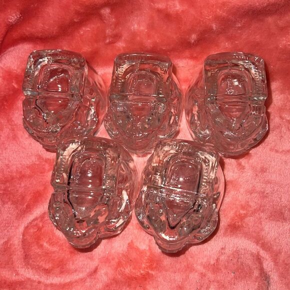 Crystal Skull Vodka Shot Glasses (SET of 5) Halloween Bar Decor - Picture 3 of 7